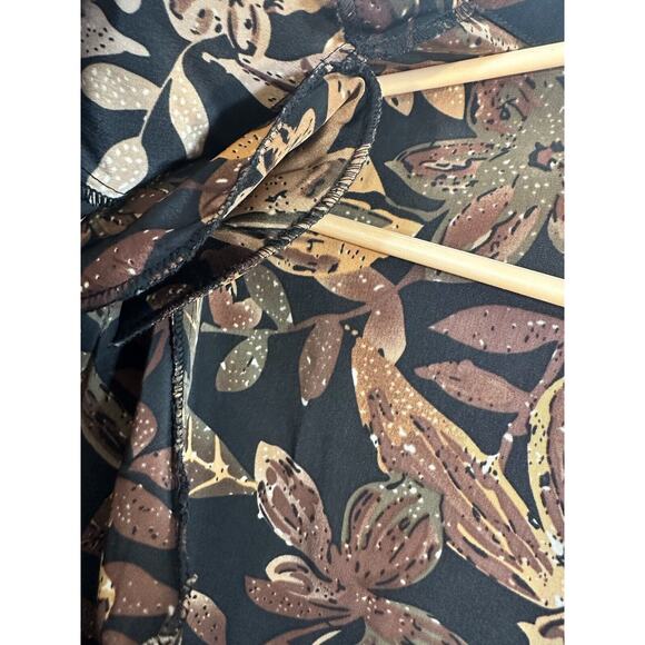 Blair Women's Large Petite Vintage Zip Up Floral Relaxed Fit Lightweight Jacket - Picture 6 of 9